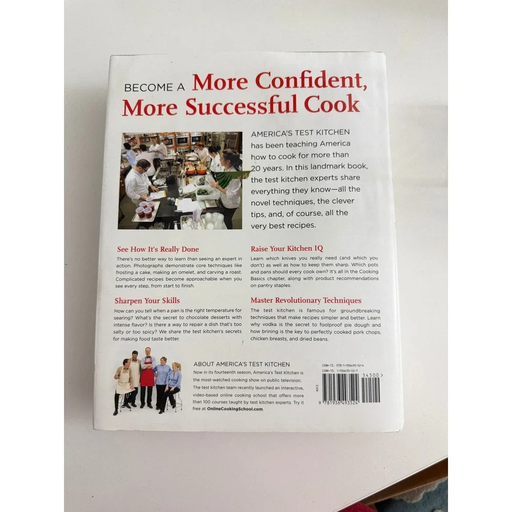 Americas Test Kitchen Cooking School Cookbook Hardcover 600 Recipes 2500 Photos